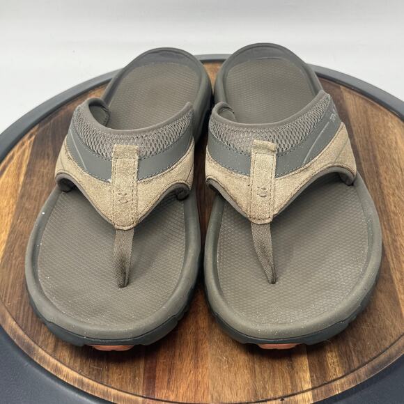 TEVA Pajaro Dune Leather Flip Flops Sandals S/N 1002432 Men's Size 13 - Picture 3 of 13